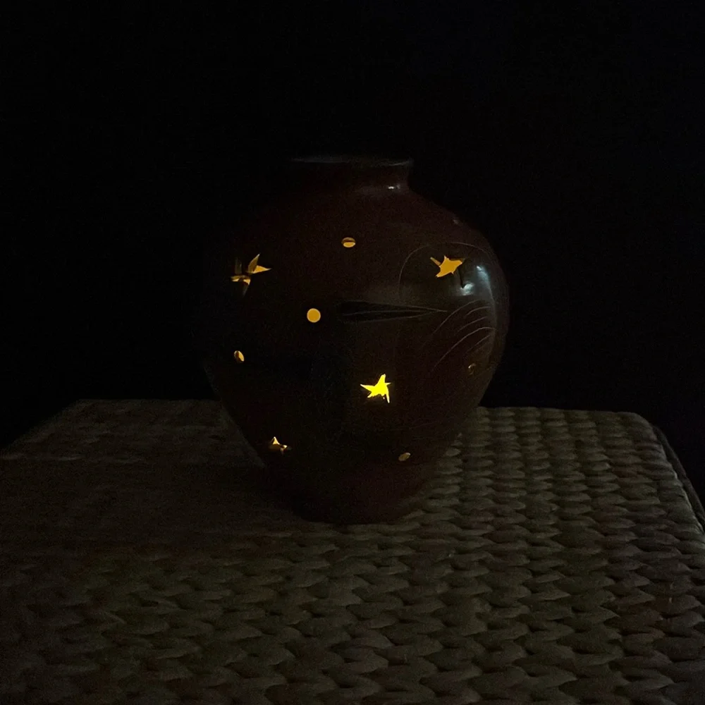 Handcrafted hummingbird Ceramic Lantern